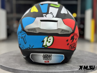 Шлем кроссовый HETOSHI XD1-3 цв. Черно-бело-красно-голубой F 7  р. XL  