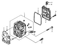 Головка цилиндра 4-Х ТАКТНОГО ПЛМ MERCURY 8 Серийный номер от 0P325500 и выше