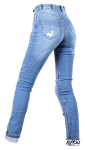 Мотоджинсы женские INFLAME THE WITCH, цвет синий светлый