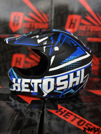 Шлем кроссовый детский HETOSHI Cross-Kids KY-B12 цв.Сине-черно-белый Матовый р.Y-XL