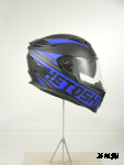 Шлем интеграл HETOSHI FF938 double visor Цв.Черно-синий Матовый р.XXL