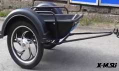 Тележка прицепная для мопедов, мотоциклов  (БЕЗ КОРЫТА) (Невозможна регистрация в ГИБДД)	